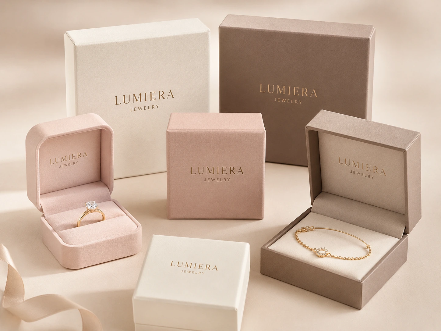 Custom jewelry boxes with logo for rings necklaces bracelets and earrings