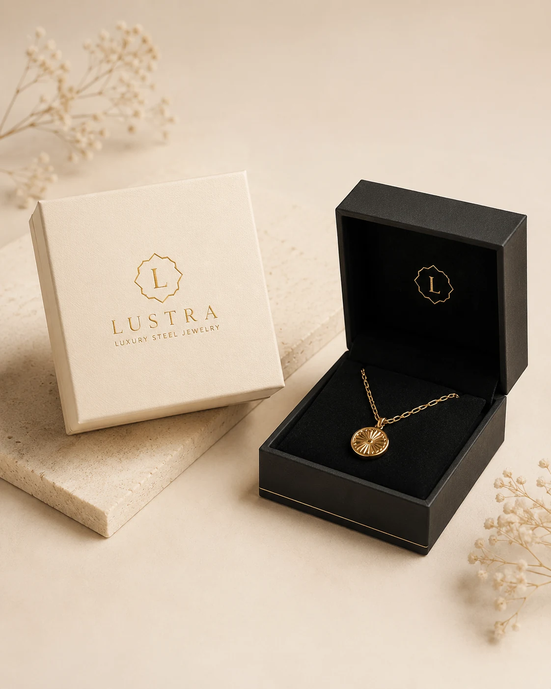 Custom jewelry boxes for private label stainless steel jewelry packaging