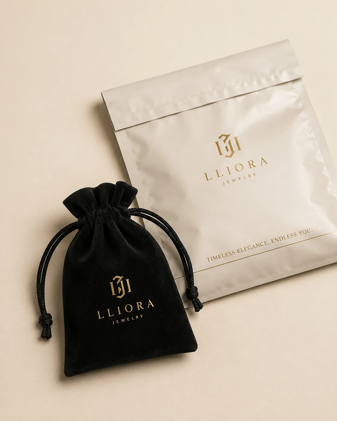 Custom jewelry pouch and poly mailer packaging for private label jewelry brands