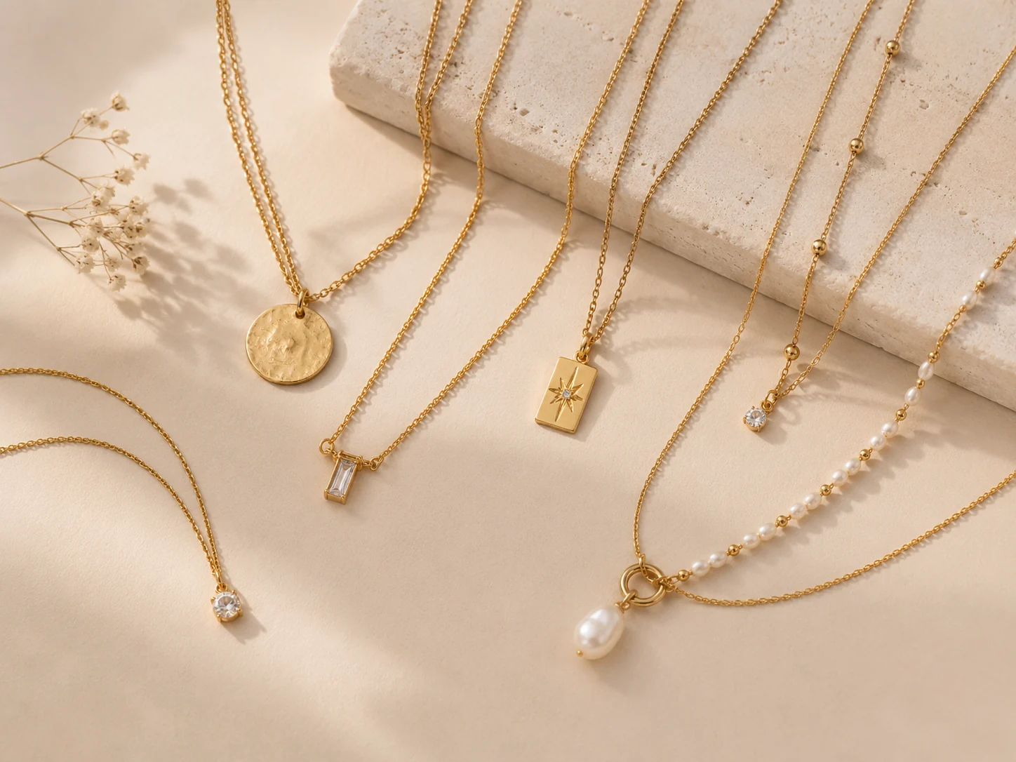 Custom necklace samples for private label jewelry manufacturing