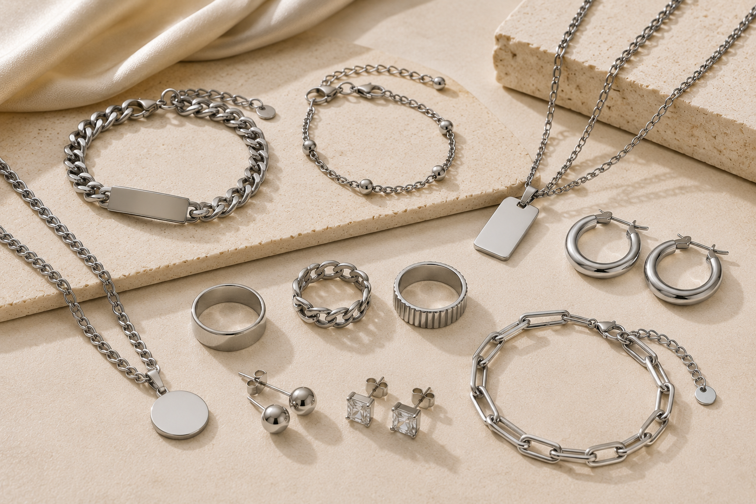 Stainless steel jewelry samples for wholesale and private label production