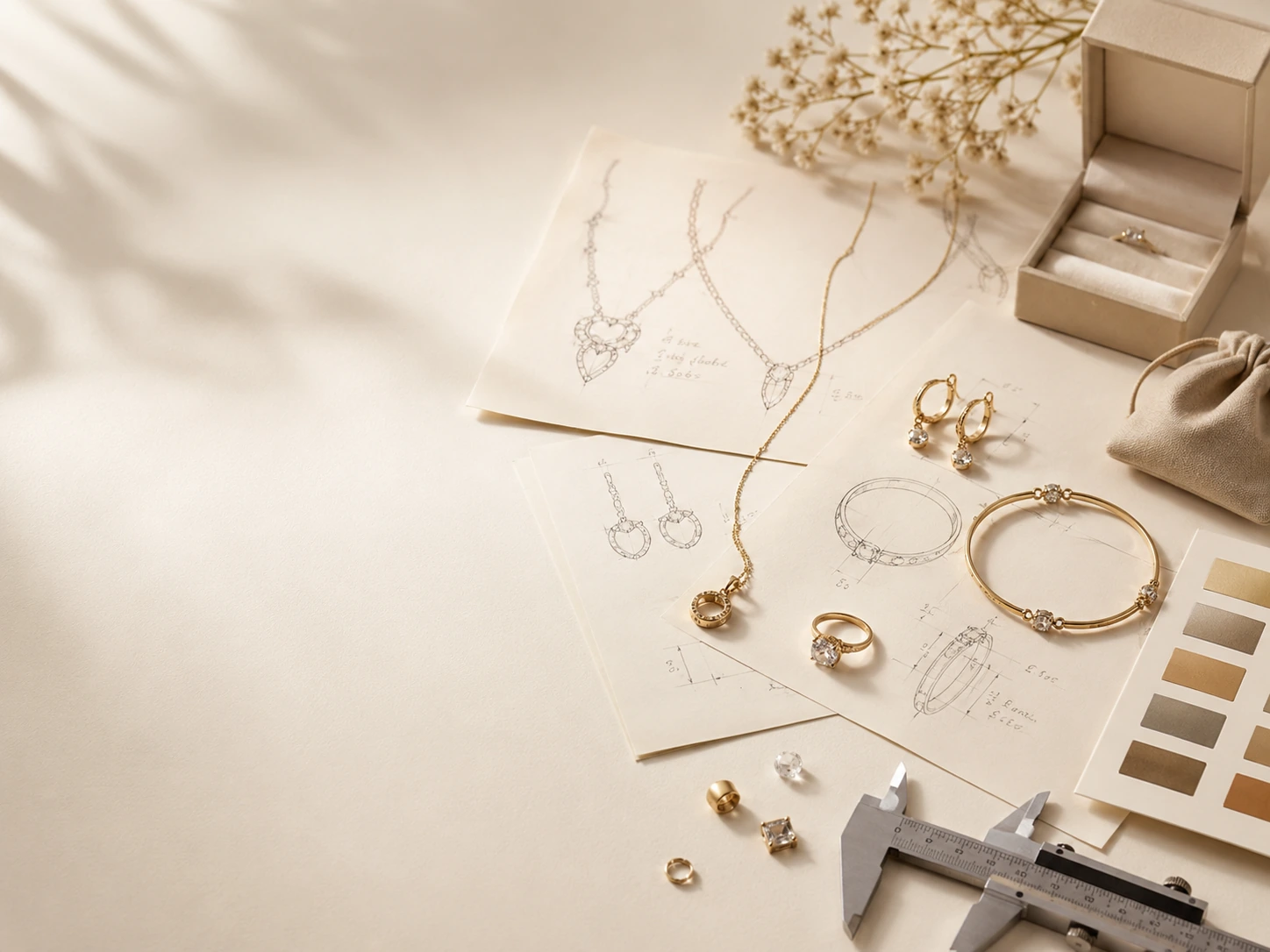 Custom jewelry manufacturer samples and packaging for small brands