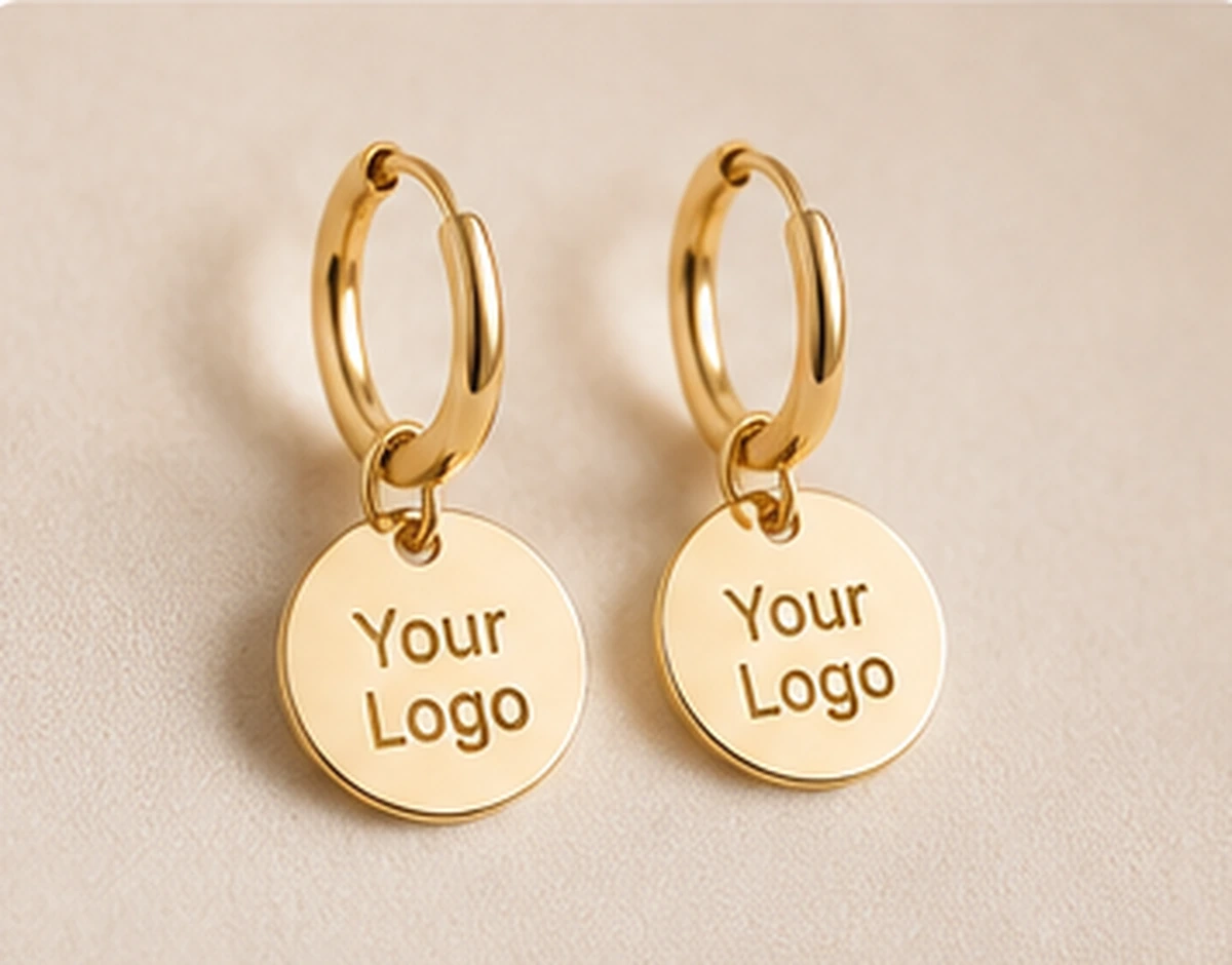 custom logo earrings manufacturer for private label brands