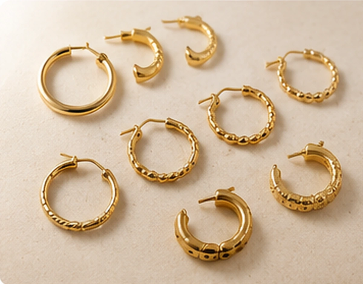custom earrings styles grid for brand collections