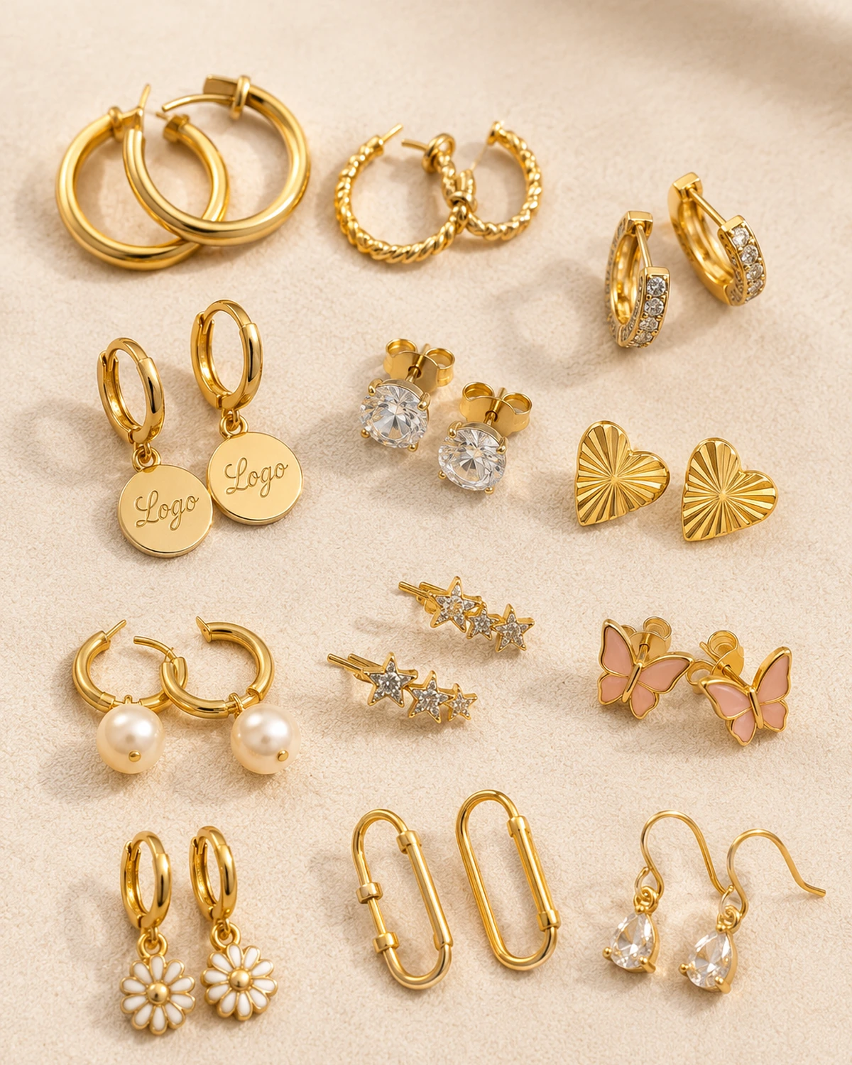 custom hoop earrings stud earrings and drop earrings collection