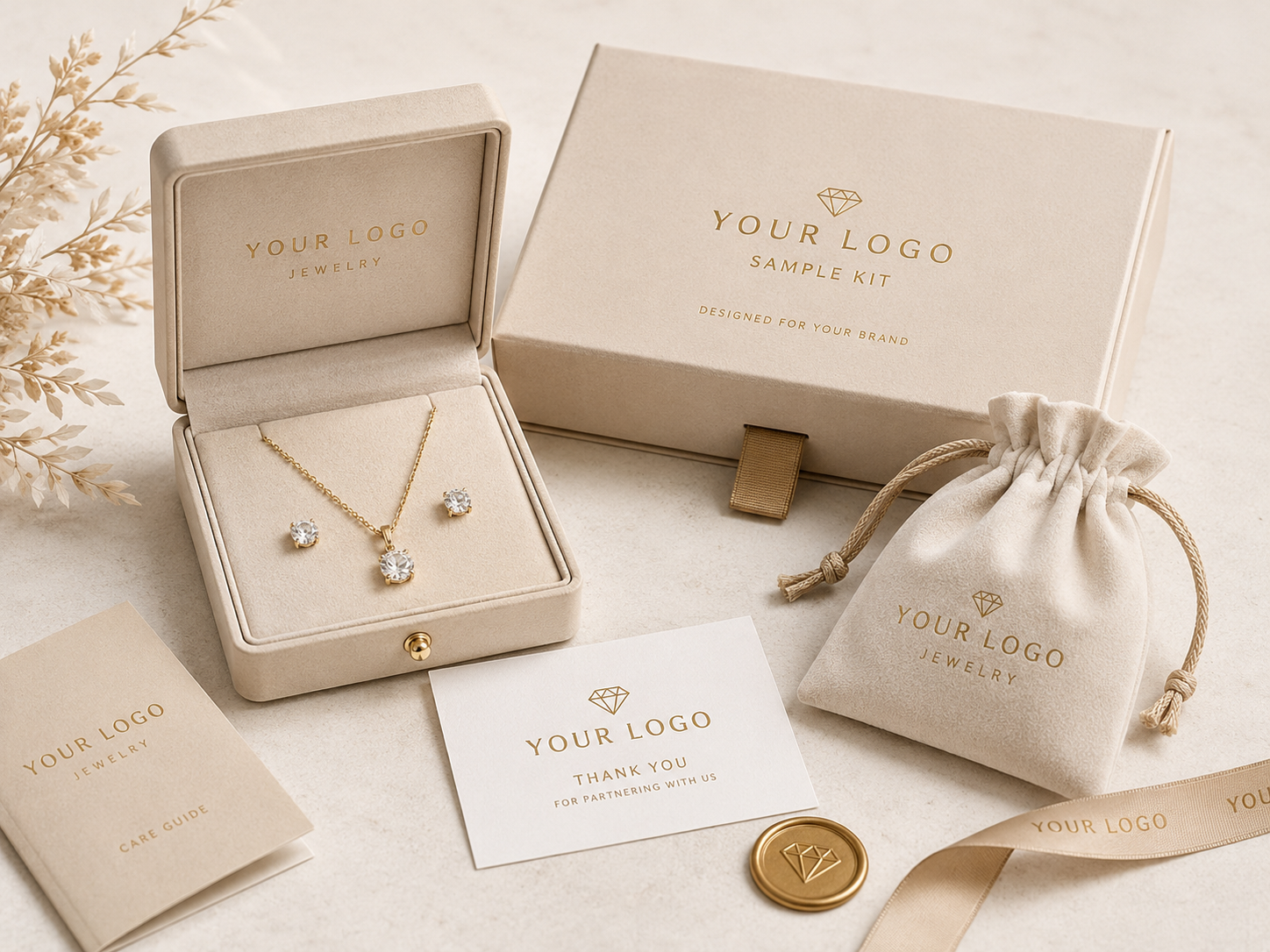 Jewelry sample kit and private label packaging for small brands