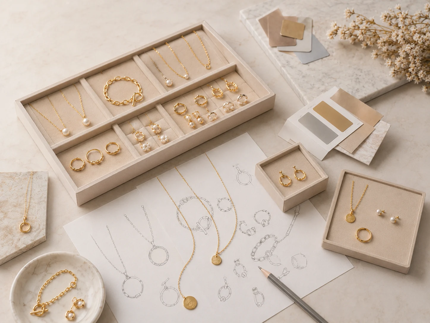 Jewelry sample review and design development