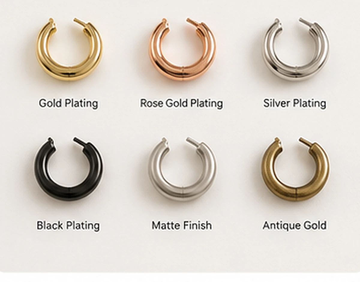 custom earrings plating and finish options