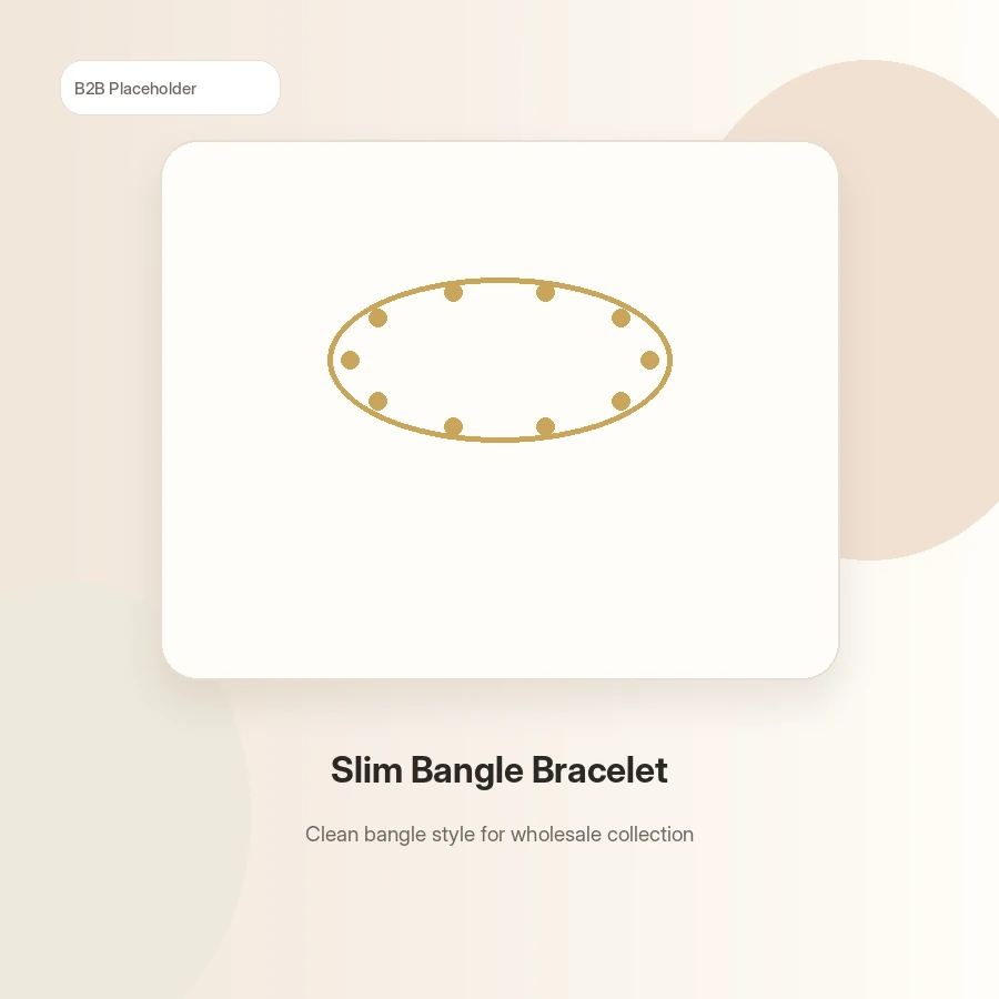 Slim bangle bracelet for low MOQ jewelry collection