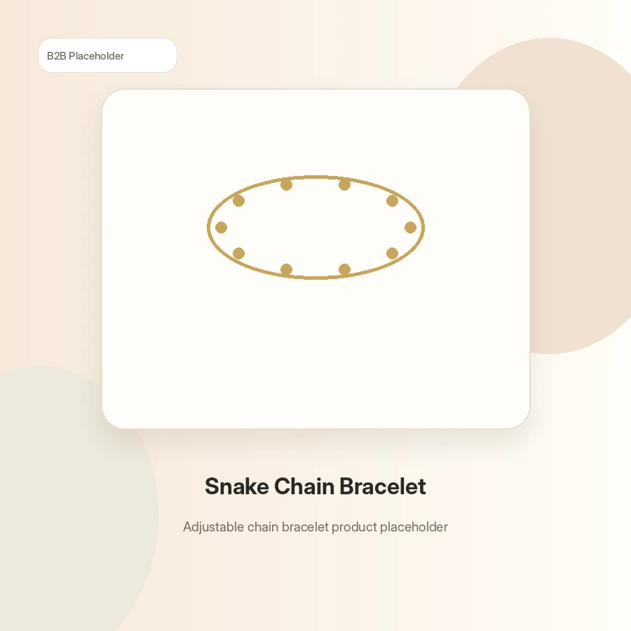 Adjustable snake chain bracelet for custom gold plated jewelry collection