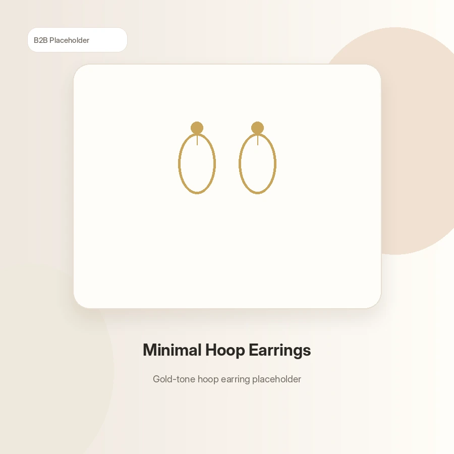 Minimal hoop earrings for private label jewelry brands