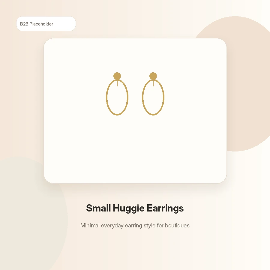 Small huggie earrings for minimalist jewelry manufacturer page