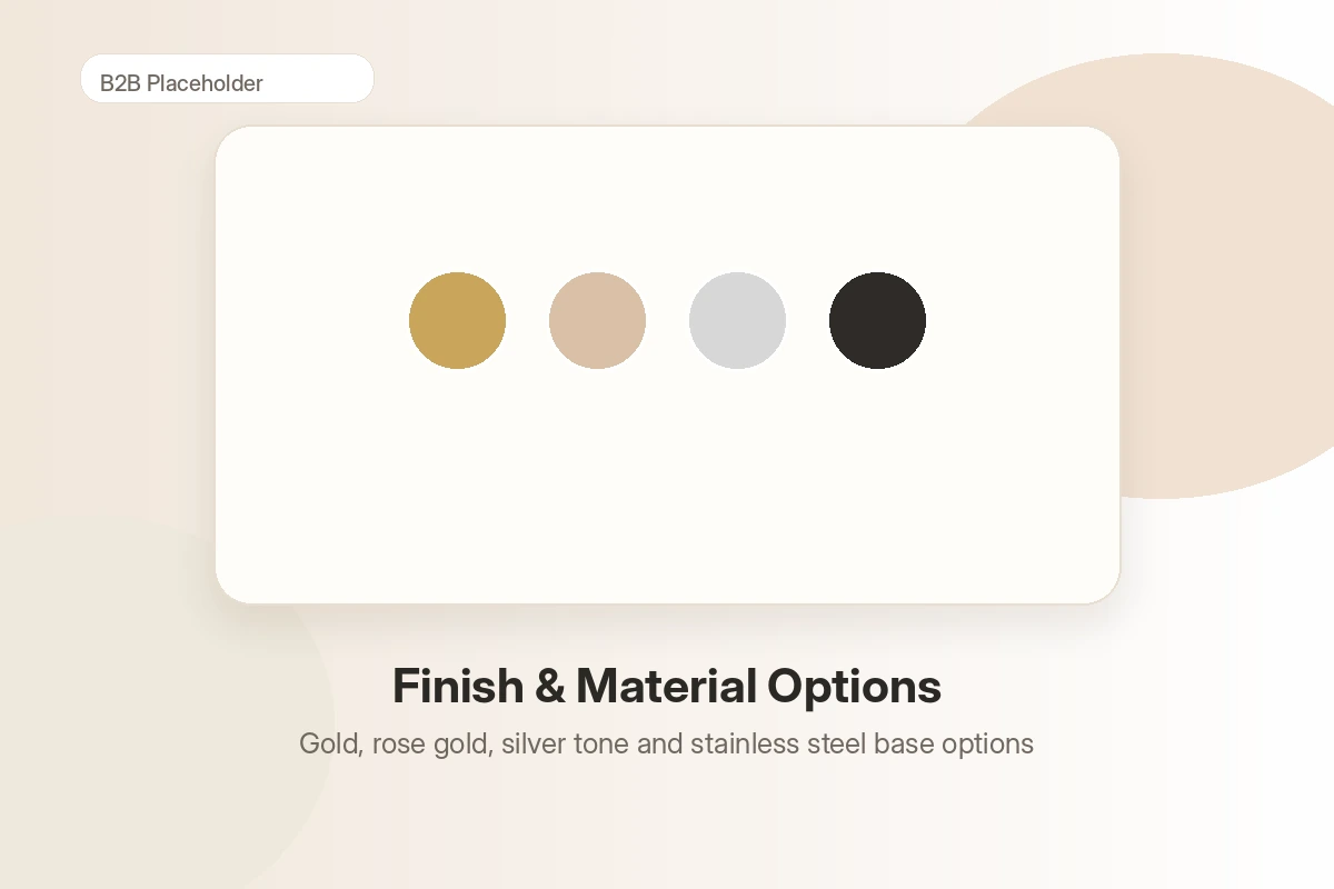 Gold rose gold silver and stainless steel finish options for custom jewelry collection