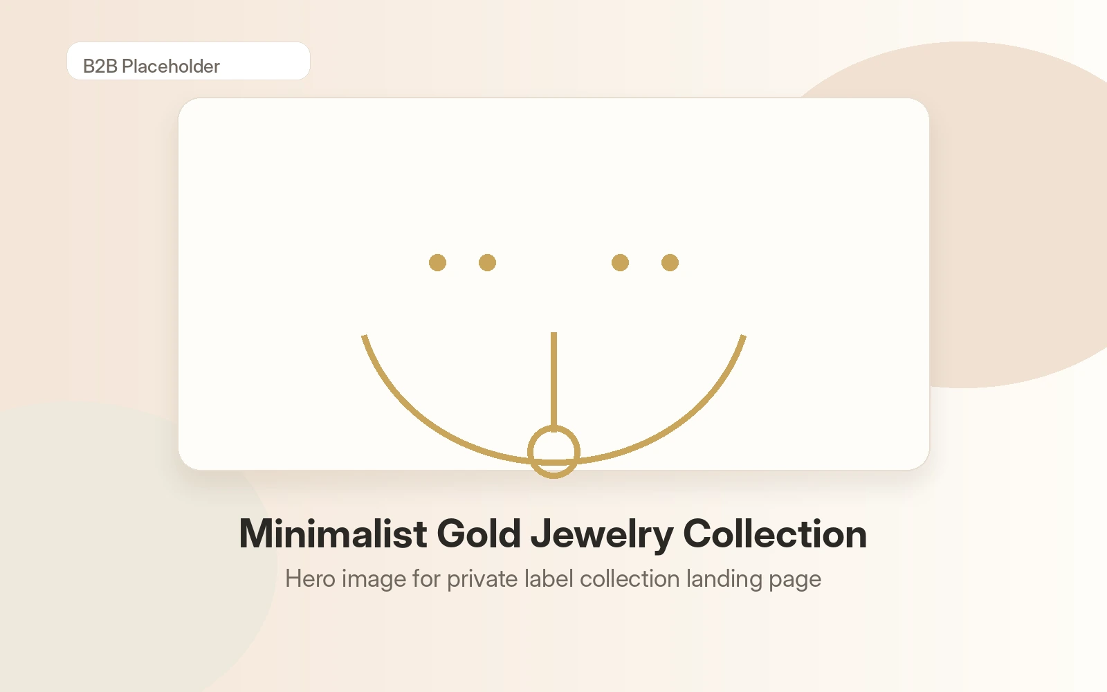 Minimalist gold jewelry collection for private label brands