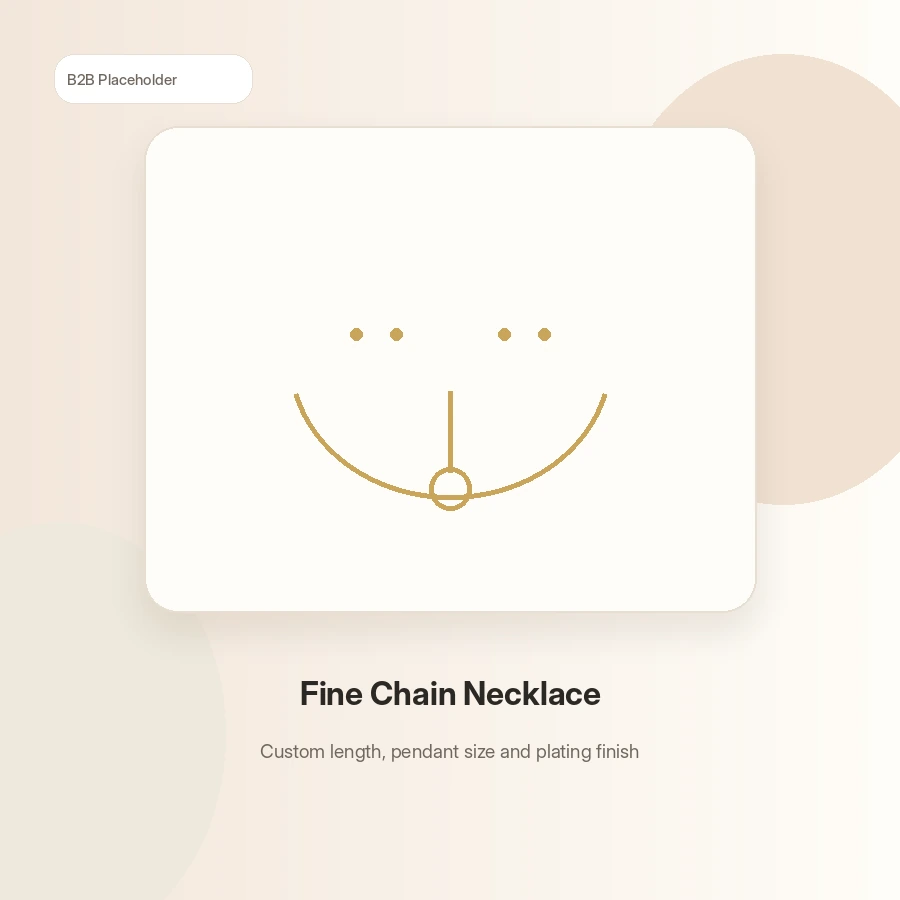 Fine chain necklace for minimalist private label jewelry collection