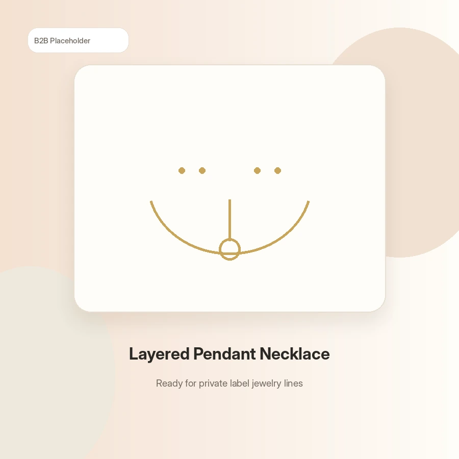 Layered pendant necklace for gold jewelry collection wholesale