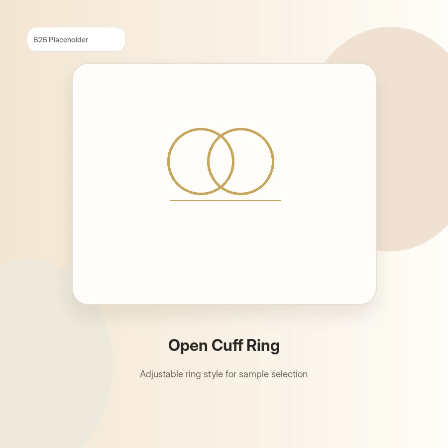 Open cuff ring for private label minimalist jewelry