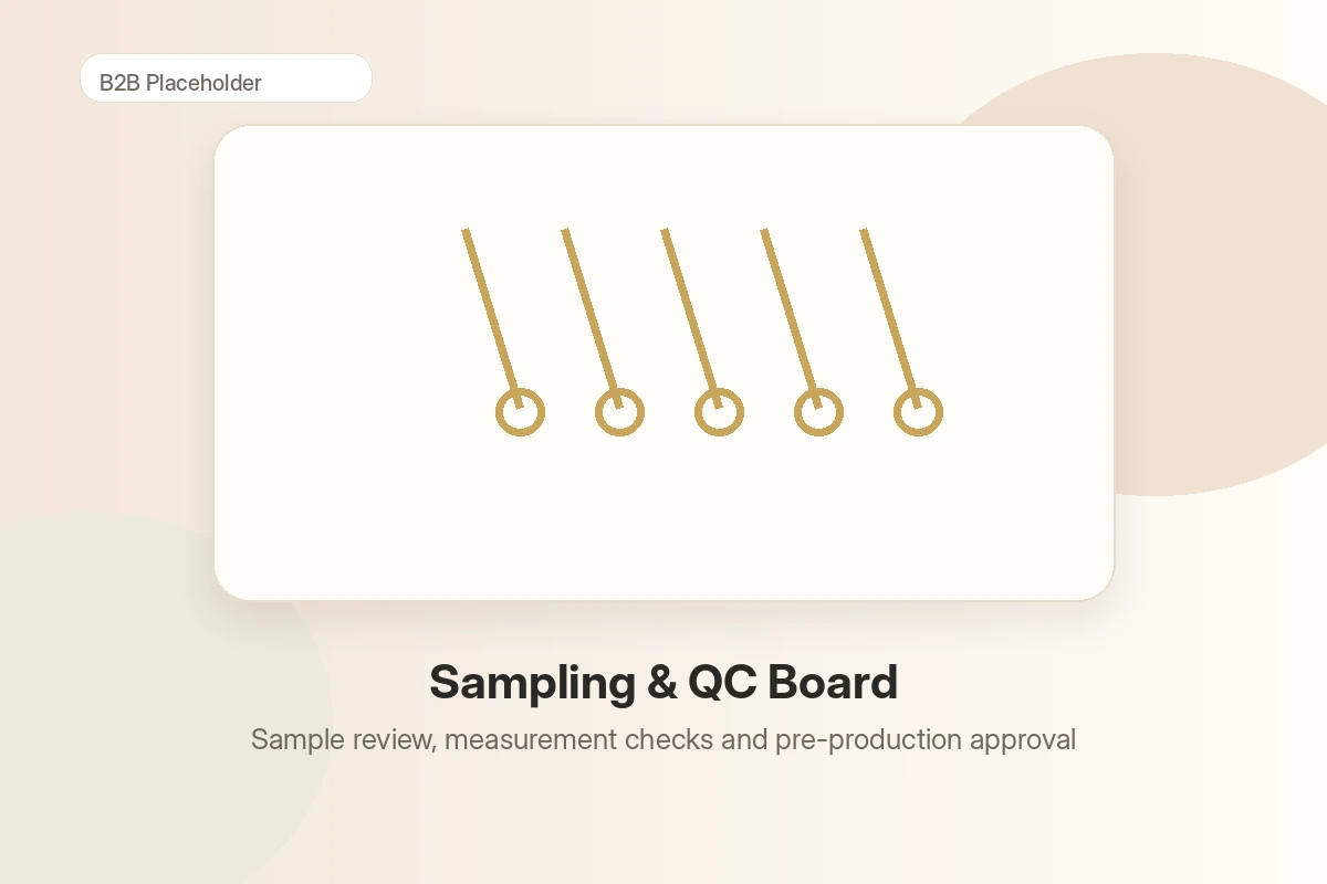 Jewelry sample review and quality control board before bulk production