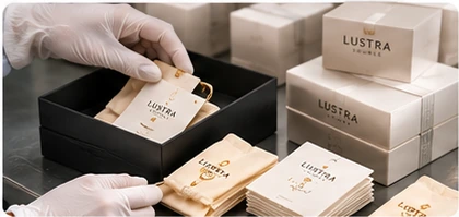 Jewelry packaging assembly check before shipment