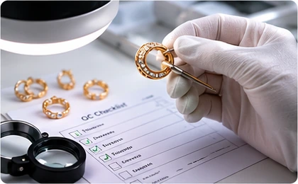 Ring quality control checklist review for custom jewelry orders