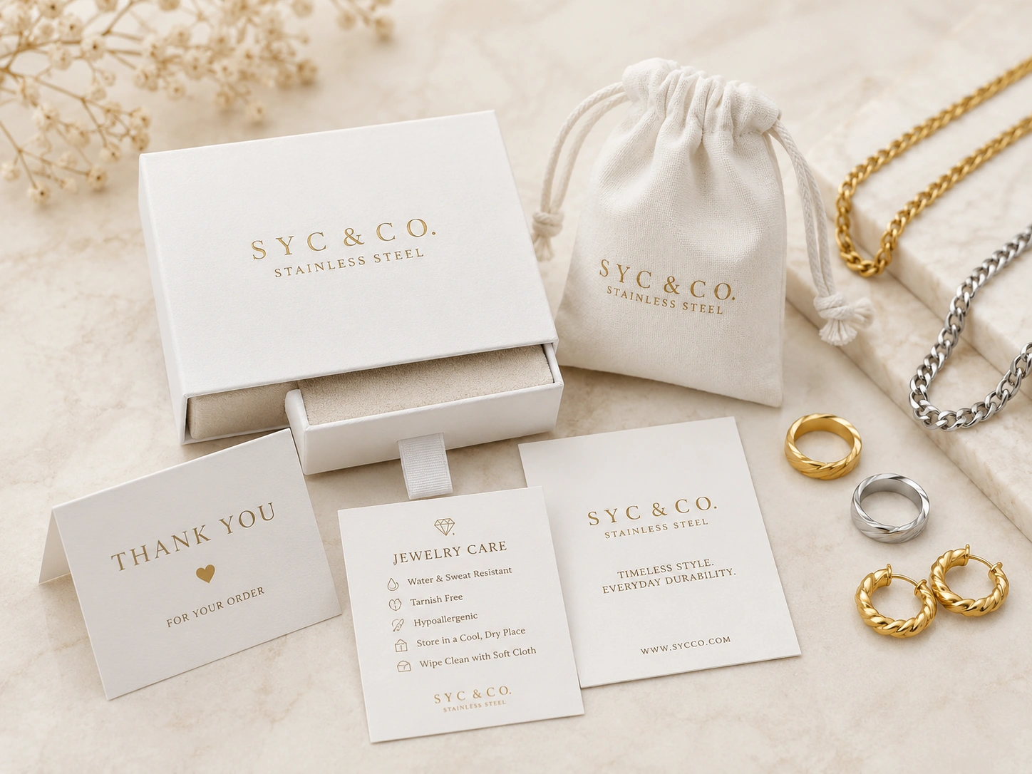 retail ready packaging for wholesale stainless steel jewelry