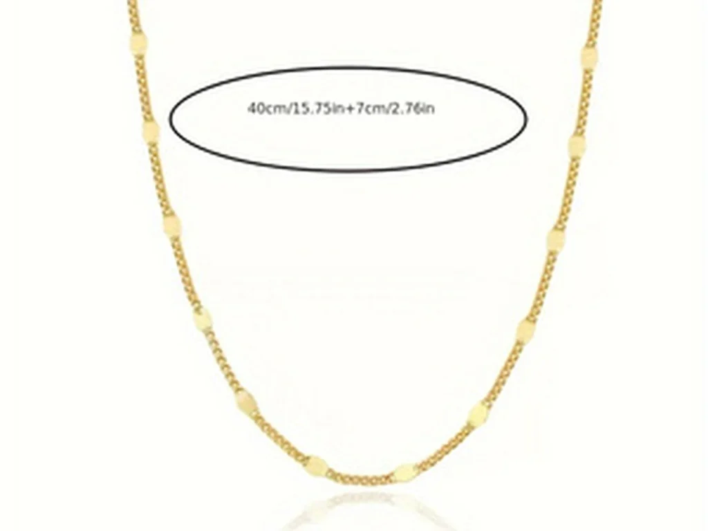 Station chain necklace size guide