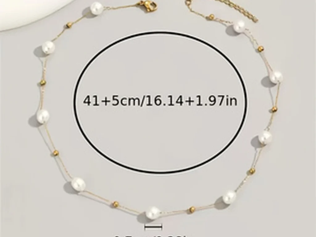 Pearl station necklace size guide