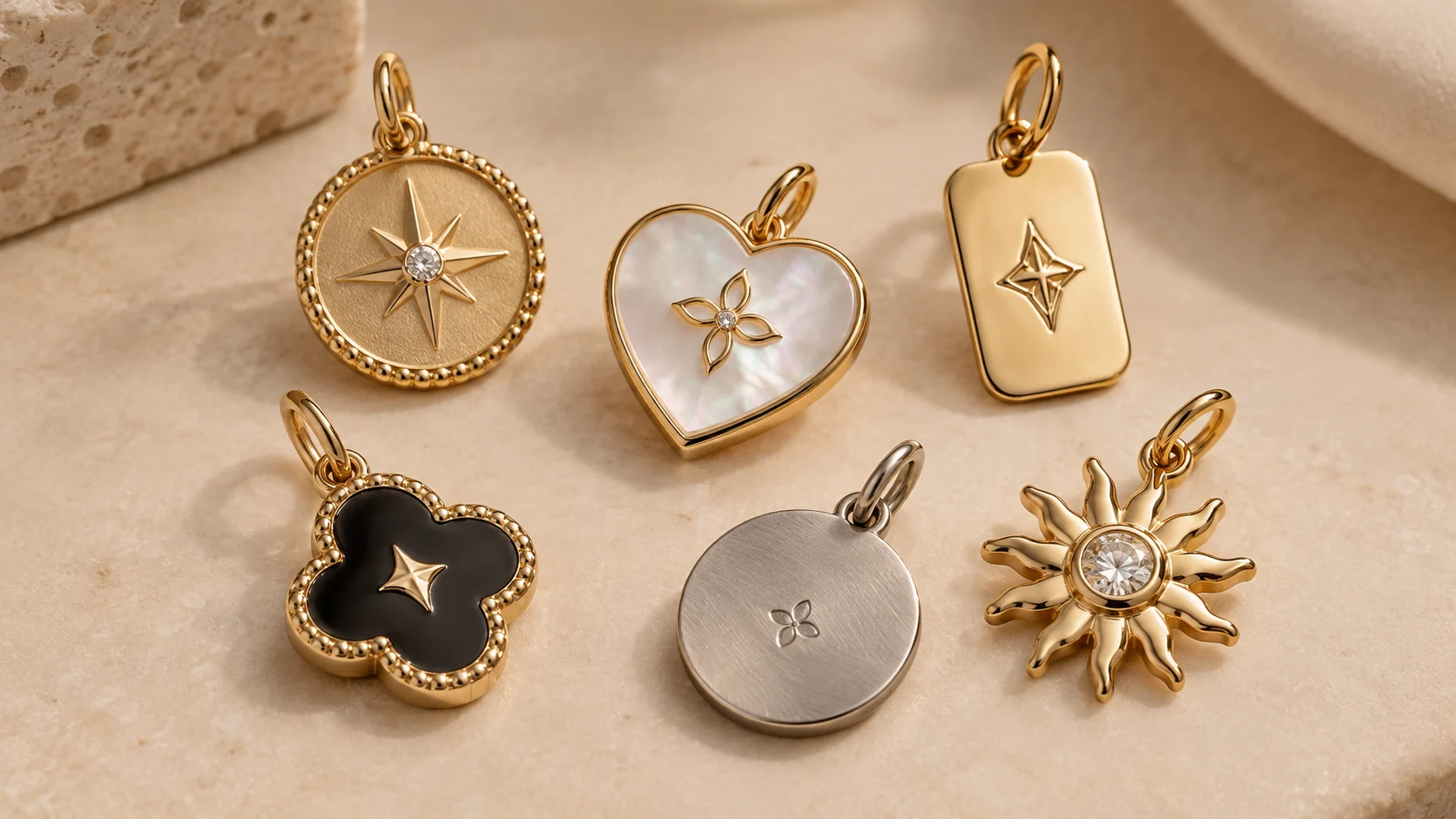 Fine detail examples on custom jewelry charms
