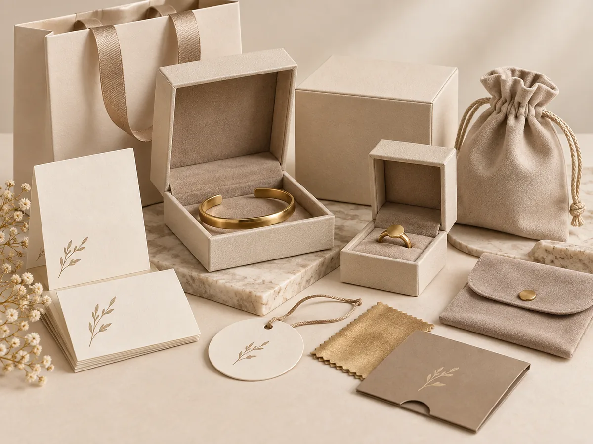 Jewelry with neutral custom packaging for wholesale and private label programs