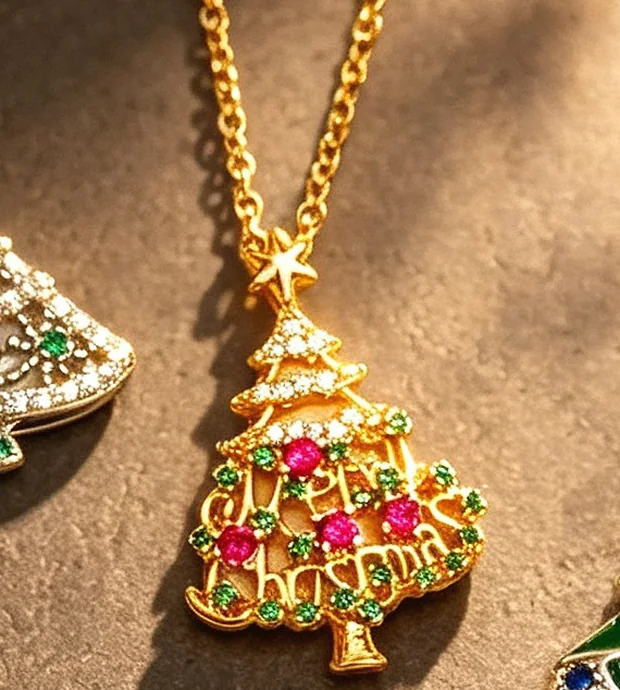 Close-up of colored tree charm from the supplied collection reference image