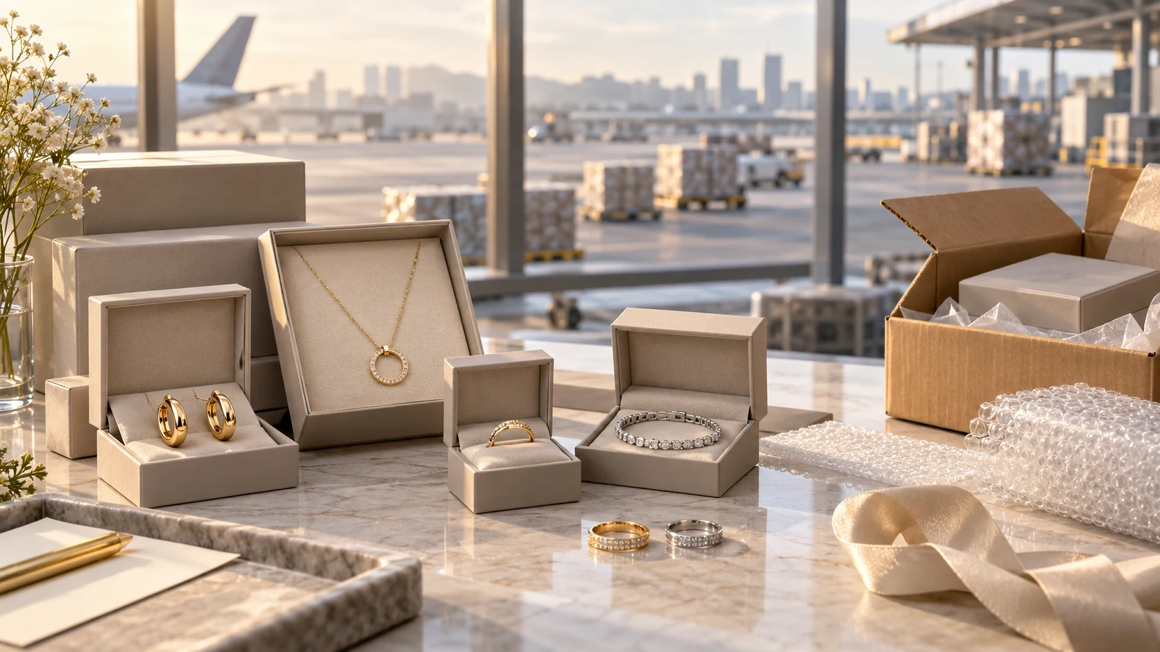 Wholesale jewelry prepared for international shipping