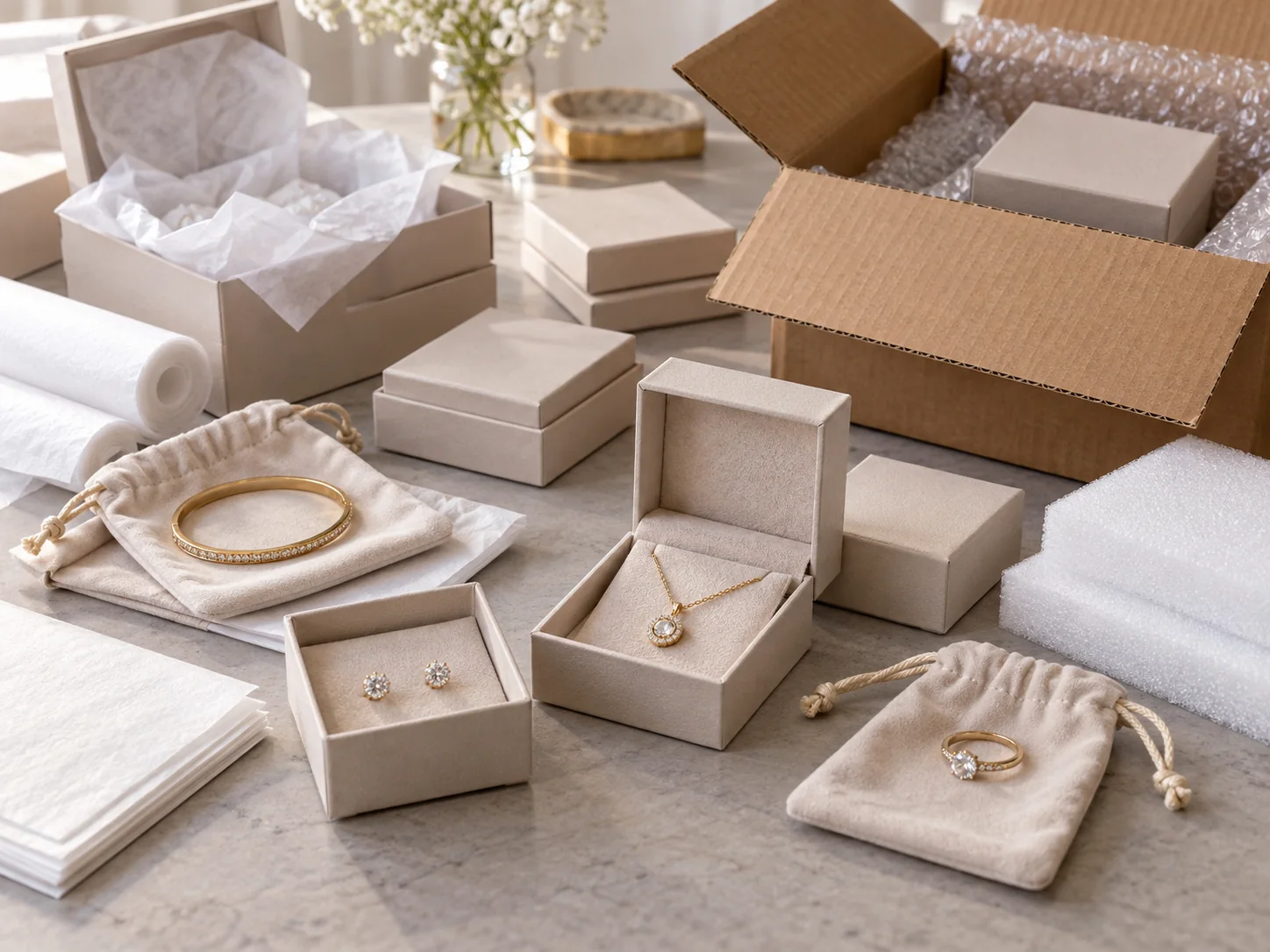 Protective packaging for international wholesale jewelry shipping