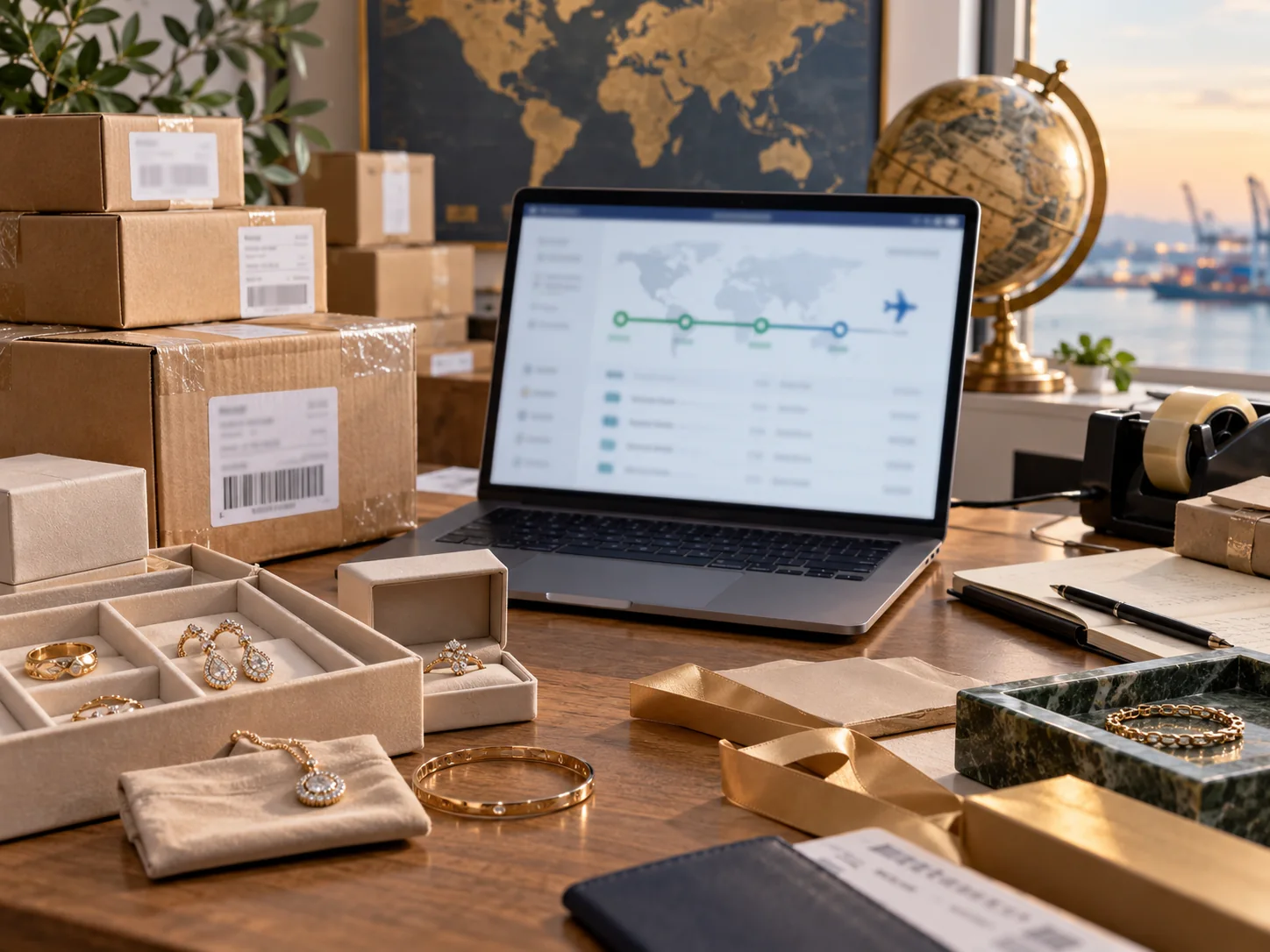 Tracking an international wholesale jewelry shipment